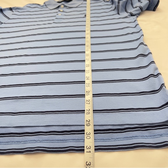 Ralph Lauren Polo Golf Light Blue Striped Polo Shirt Men’s L - Picture 7 of 10